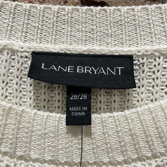 NEW Lane Bryant Ivory Sequin Embellished Crew Neck Sweater Size 26/28 - Picture 6 of 8